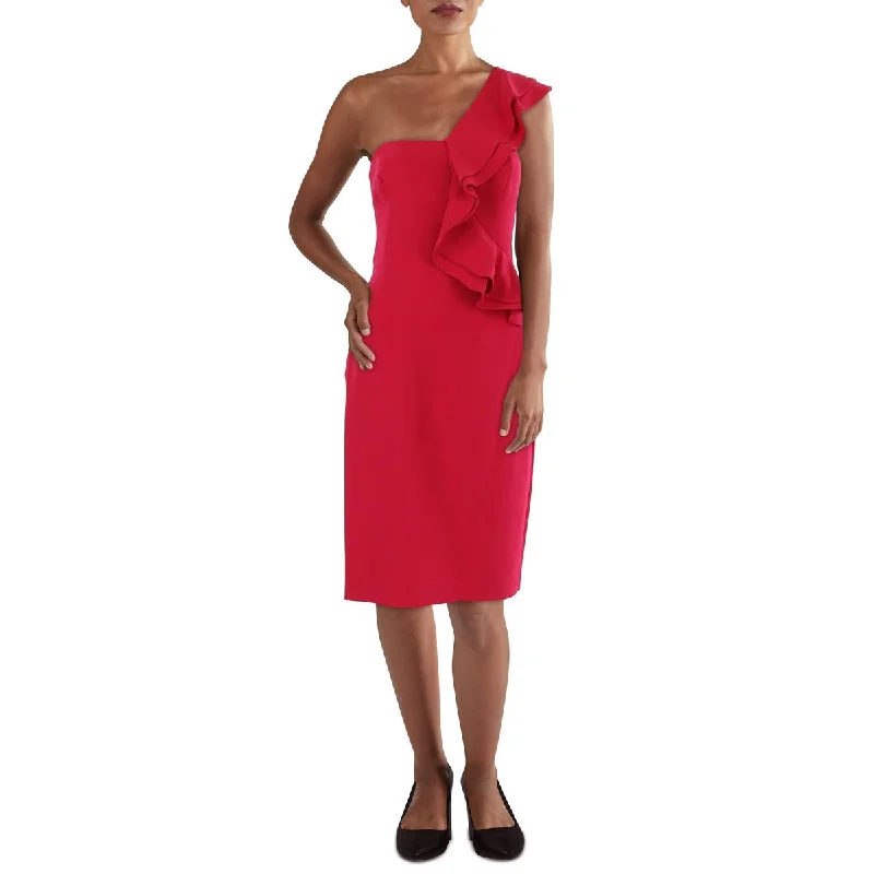 Womens Knit One Shoulder Cocktail And Party Dress Tunics Designer luxury