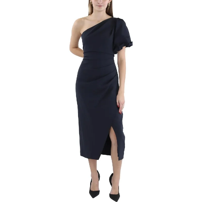 Womens One Shoulder Midi Cocktail And Party Dress Tunics Brand named