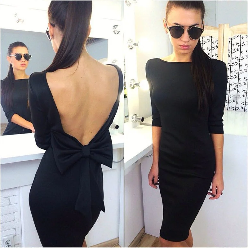 Fashion Backless Slim Half Sleeve Party Dresses Bodycon Club dress LJ1179E Tunics Stylish modern Fashion Backless Slim Half Sleeve Party Dresses Bodycon Club dress LJ1179E Tunics Stylish modern