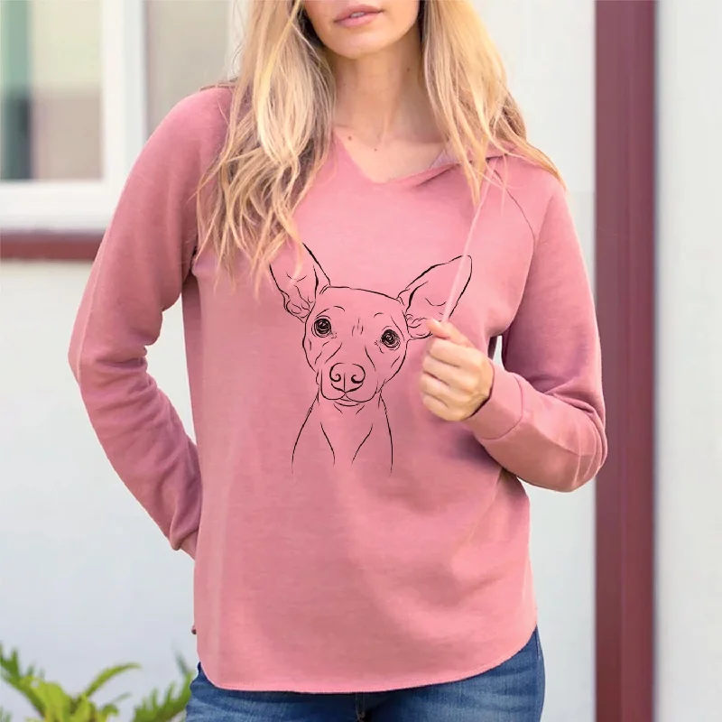 Desi the American Hairless Terrier - Cali Wave Hooded Sweatshirt Hoodie with Strings Custom Fit Adjustable