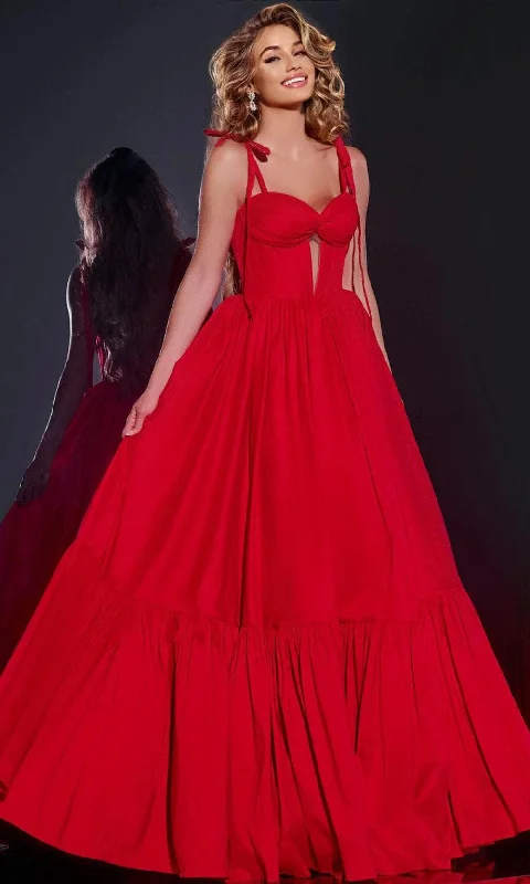 Jovani 44182 - Tie Strap Sweetheart Prom Dress Tunics Travel practical