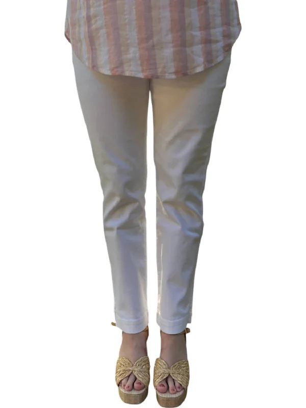 Women's Dulcie Woven Pants In White Trendy Work Pants