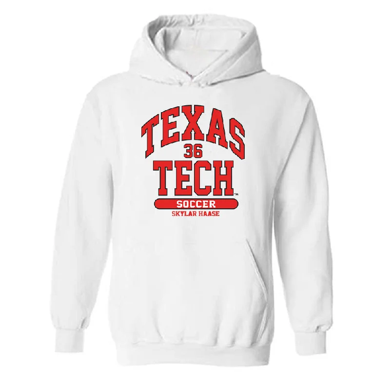 Texas Tech - NCAA Women's Soccer : Skylar Haase - Classic Fashion Shersey Hooded Sweatshirt Hoodie with Distressed Vintage Worn