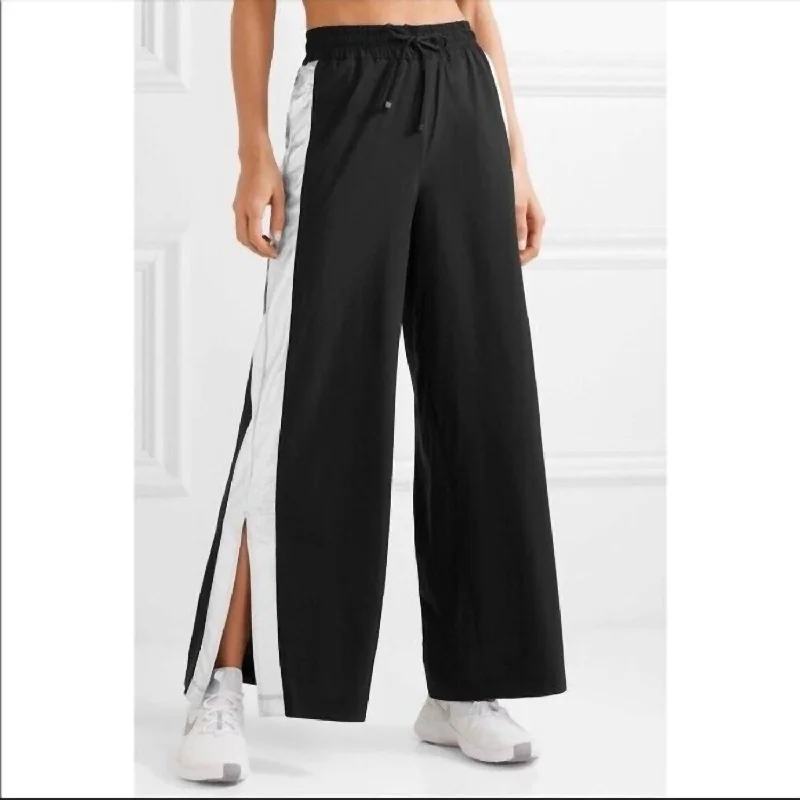 Willow Slick Pant In Black/silver Trendy Velvet Pants