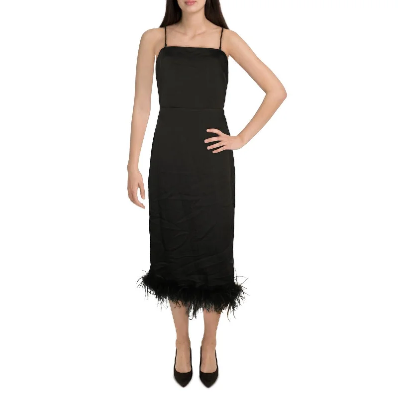 Womens Feathers Strapless Cocktail And Party Dress Tunics Handmade artisanal