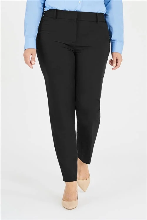 Ladies' Jordan Straight Leg Pant - Black Slim Fit Casual Pants