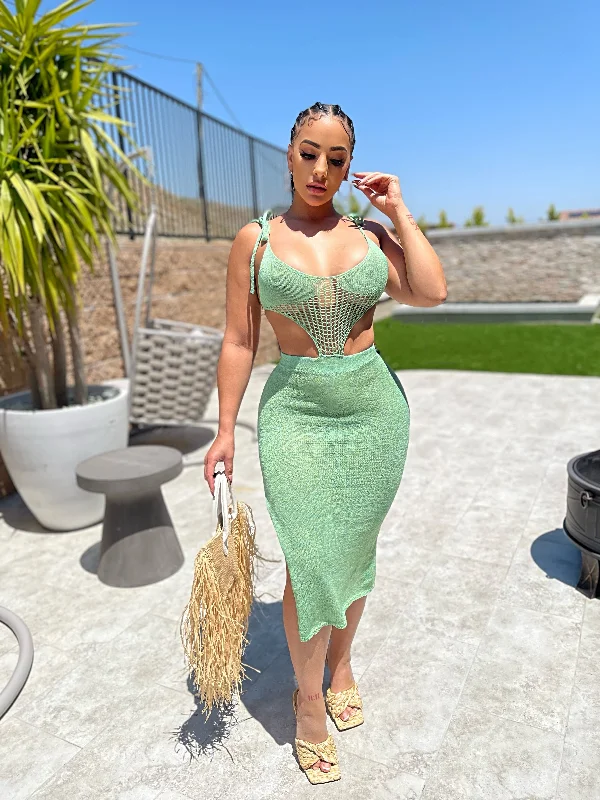 Crochet & body cocktail Dress