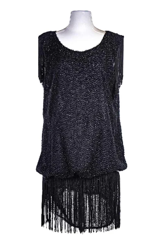 Vintage 90's Diamonds Run Fringe Dress