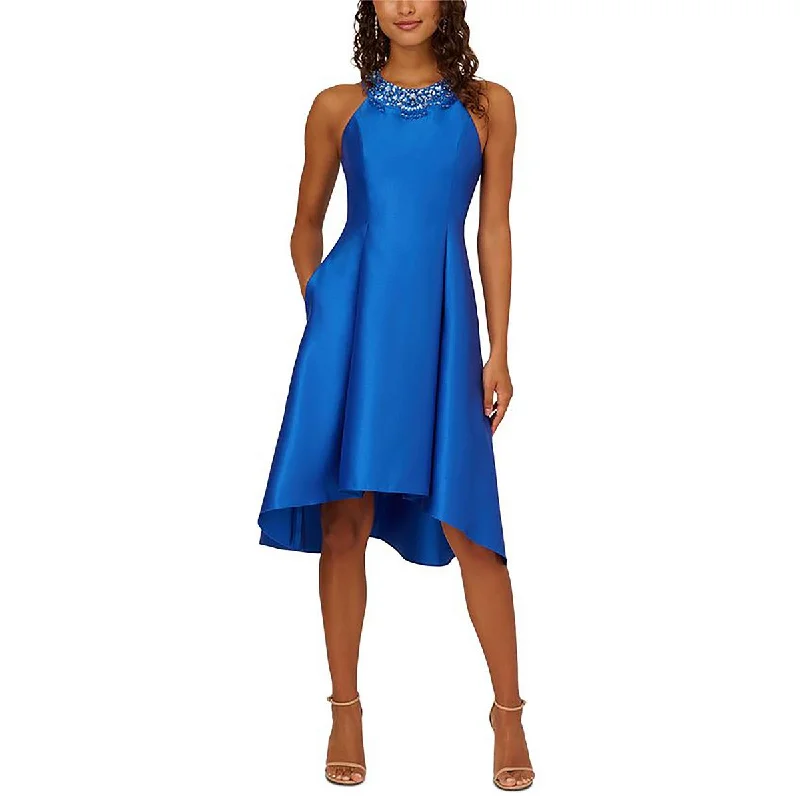 Mikado Womens Satin Embellished Cocktail And Party Dress Tunics Seasonal trendy