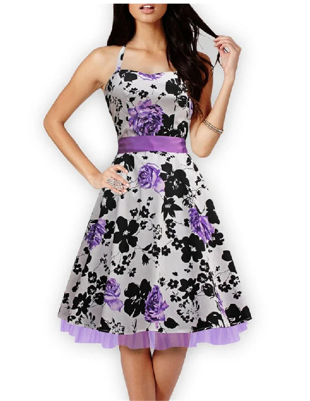 Floral Print Party Dresses Women Rockabilly 50s 60s Print Dress Cotton Sleeveless Vintage Dress Plus Size Tunics Trendy modern