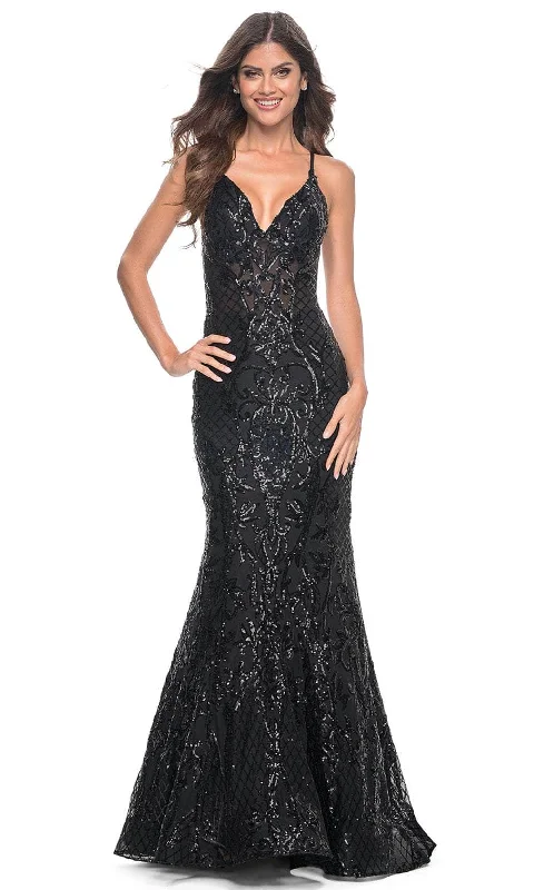La Femme 31943 - Sequin Mermaid Prom Dress Tunics Chic fashionable