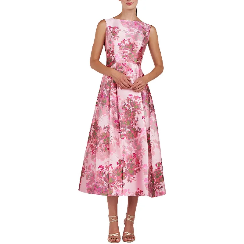 Womens Pleated Midi Cocktail And Party Dress Tunics Versatile stylish