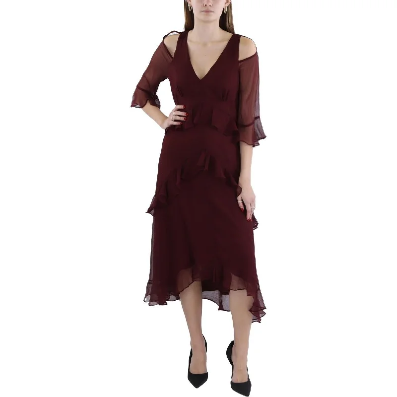 Womens Hi Low Midi Cocktail And Party Dress Tunics Chinos classic