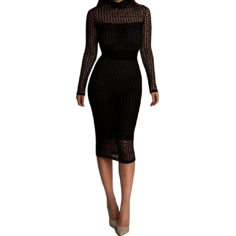 Sedrinuo Autumn Elegant Black Dress Two Pieces Lace Long Sleeve Slim Round neck Dresses Bodycon Evening Party Dress Tunics Exclusive limited Sedrinuo Autumn Elegant Black Dress Two Pieces Lace Long Sleeve Slim Round neck Dresses Bodycon Evening Party Dress Tunics Exclusive limited