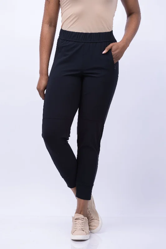 Elliott Lauren Hidden Zip Jogger Pant in Black Cozy Lounge Pants