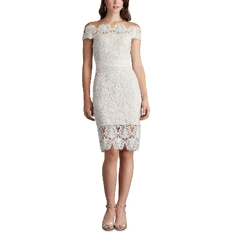 Womens Lace Off-The-Shoulder Cocktail And Party Dress Tunics Sophisticated sleek