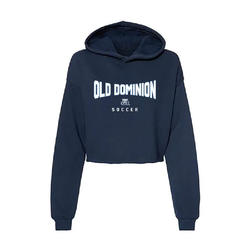 Old Dominion - NCAA Women's Soccer : Brooke Edwards - Women's Crop Fleece Hoodie Hoodie with Rolled Sleeves Casual Relaxed