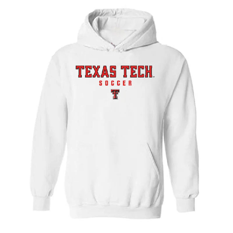 Texas Tech - NCAA Women's Soccer : Skylar Haase - Classic Shersey Hooded Sweatshirt Hoodie with Applique Textured Unique