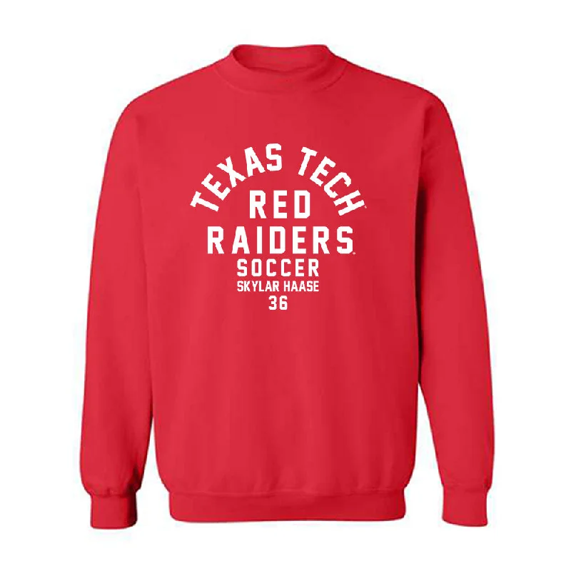 Texas Tech - NCAA Women's Soccer : Skylar Haase - Classic Fashion Shersey Crewneck Sweatshirt Hoodie with Monochrome Minimalist Simple