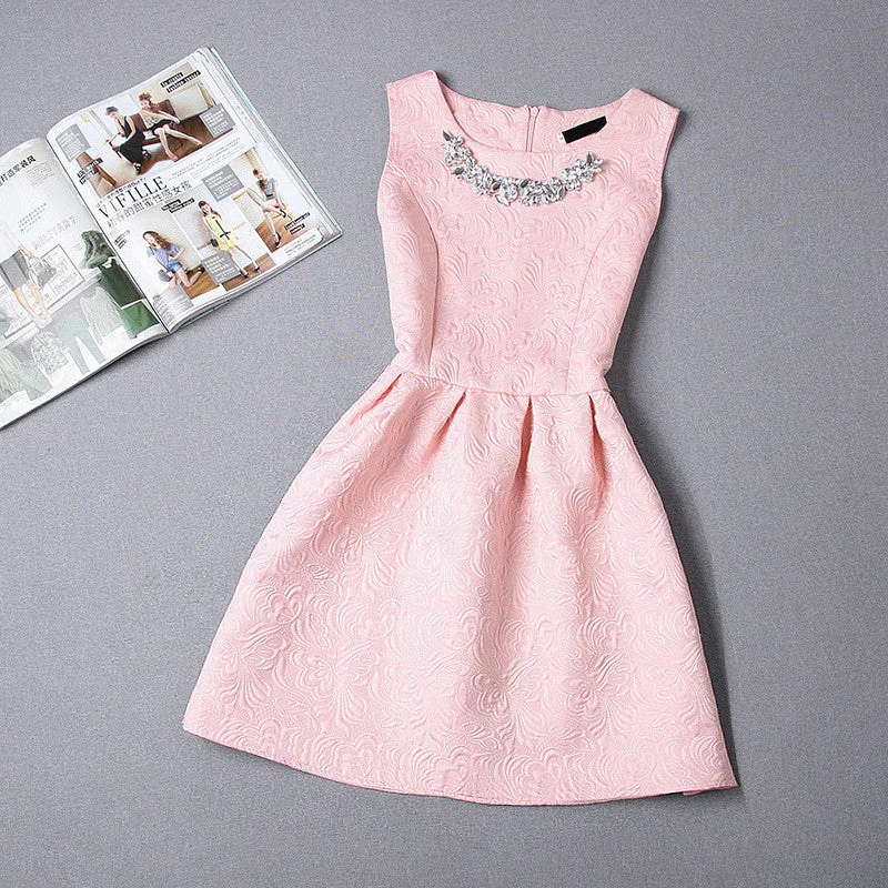 Fashion women dress sleeveless vintage summer dress arrival party dresses print dresses vestidos Tunics Long Elegant