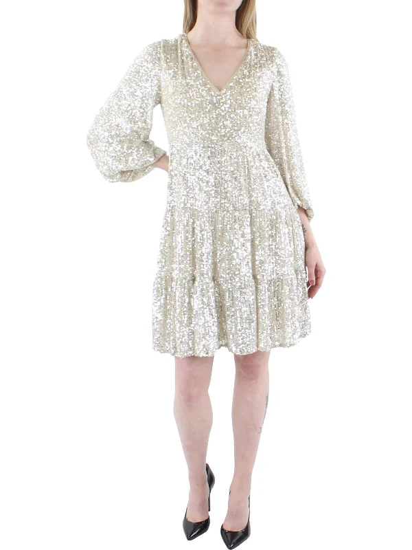 Womens Sequined Mini Cocktail and Party Dress Tunics Handmade artisanal