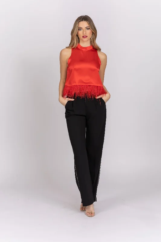 Amanda Uprichard Wallace Pant in Black Fashionable Work Pants