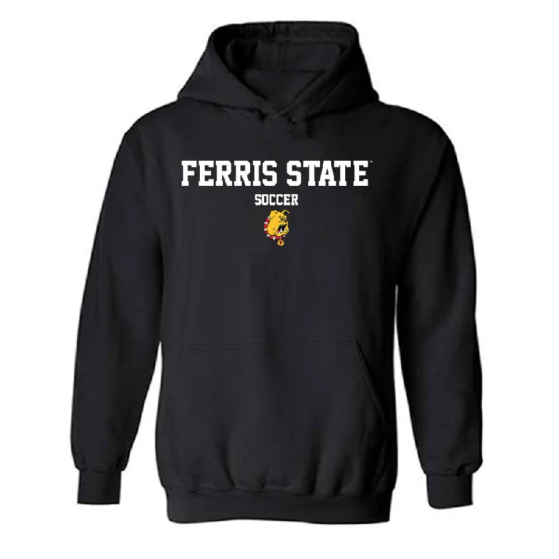 Ferris State - NCAA Women's Soccer : Isabella Baron - Classic Shersey Hooded Sweatshirt Hoodie with Strings Custom Fit Adjustable