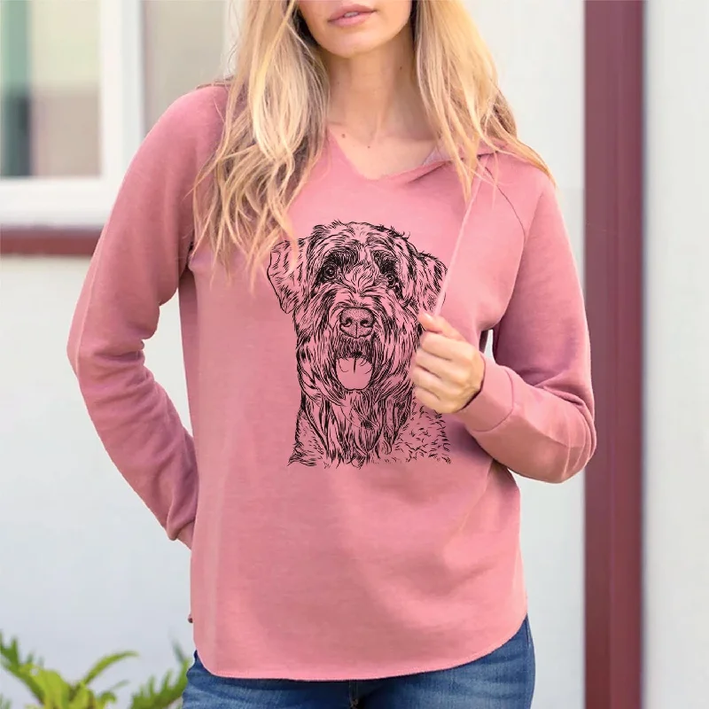 Bonnie the Bouvier des Flandres - Cali Wave Hooded Sweatshirt Hoodie with Embroidery Detailed Premium