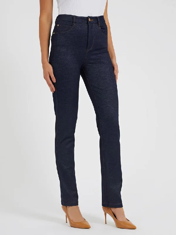 CAROLINE STRAIGHT FIT PONTE PANT Casual Wide Pants