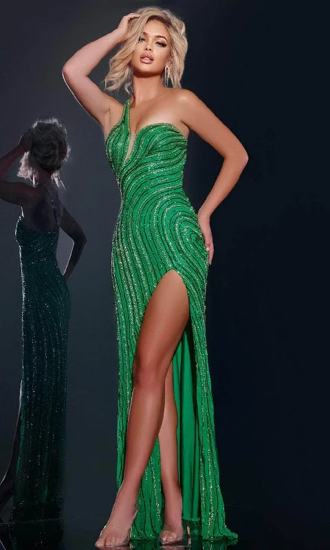 Jovani 34010 - One Shoulder Sequined Prom Dress Tunics Cozy soft