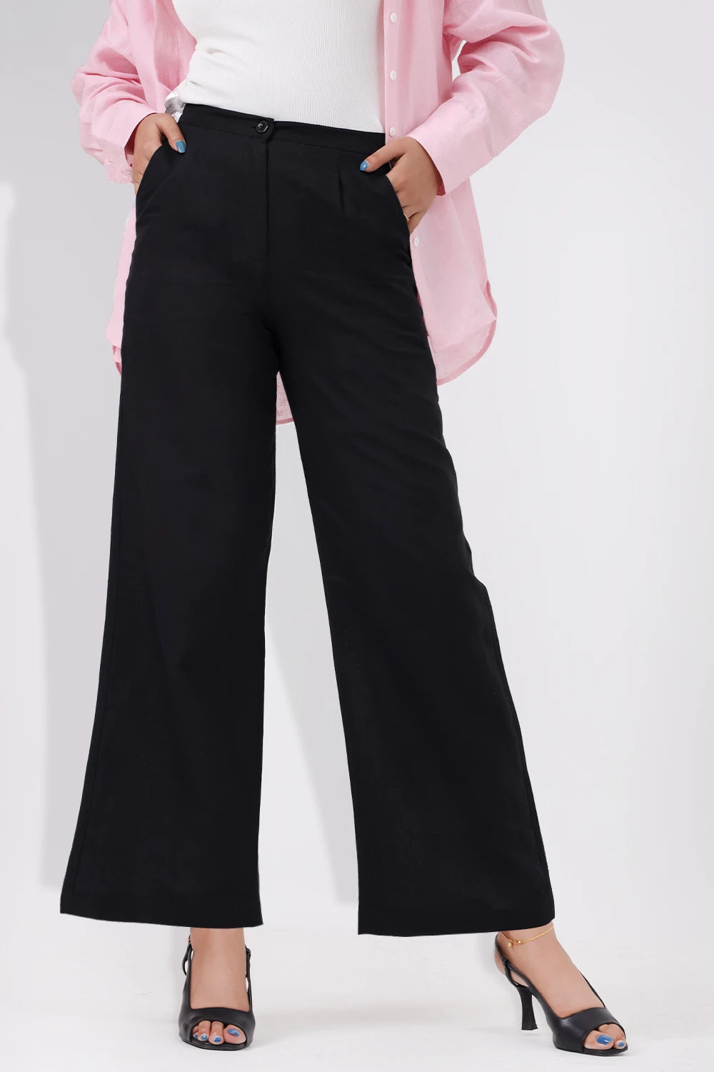 Wide leg linen pant Relaxed Lounge Trousers