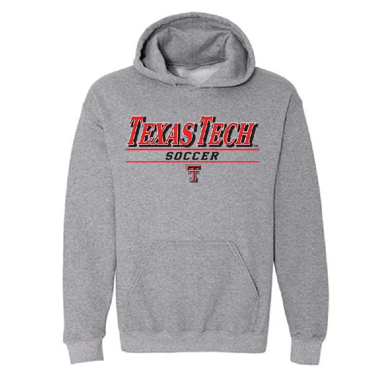 Texas Tech - NCAA Women's Soccer : Skylar Haase - Classic Shersey Hooded Sweatshirt Hoodie with Pastel Soft Subtle