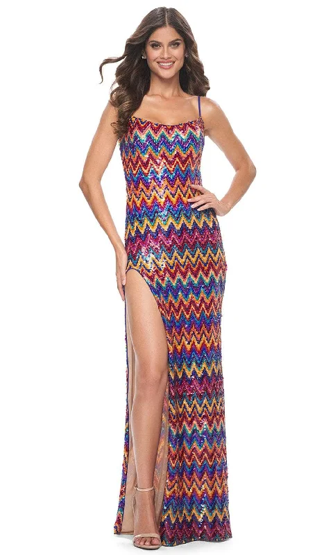 La Femme 32006 - Scoop Sleeveless Prom Dress Tunics Silk luxurious