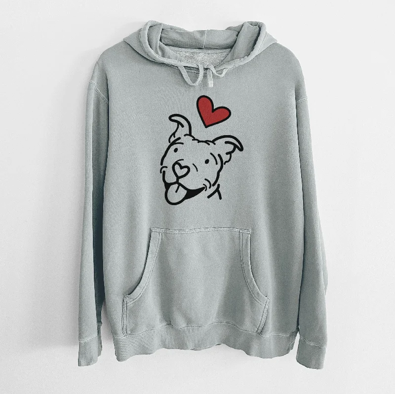 Love Always Pitbull - Arlo - Unisex Pigment Dyed Hoodie Hoodie with Contrast Stitching Detailed Premium