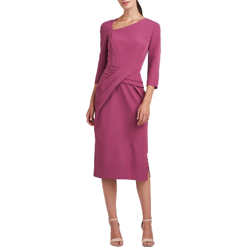 Alexa Womens Asymmetric Below Knee Cocktail And Party Dress Off-the-shoulder Chic Trendy