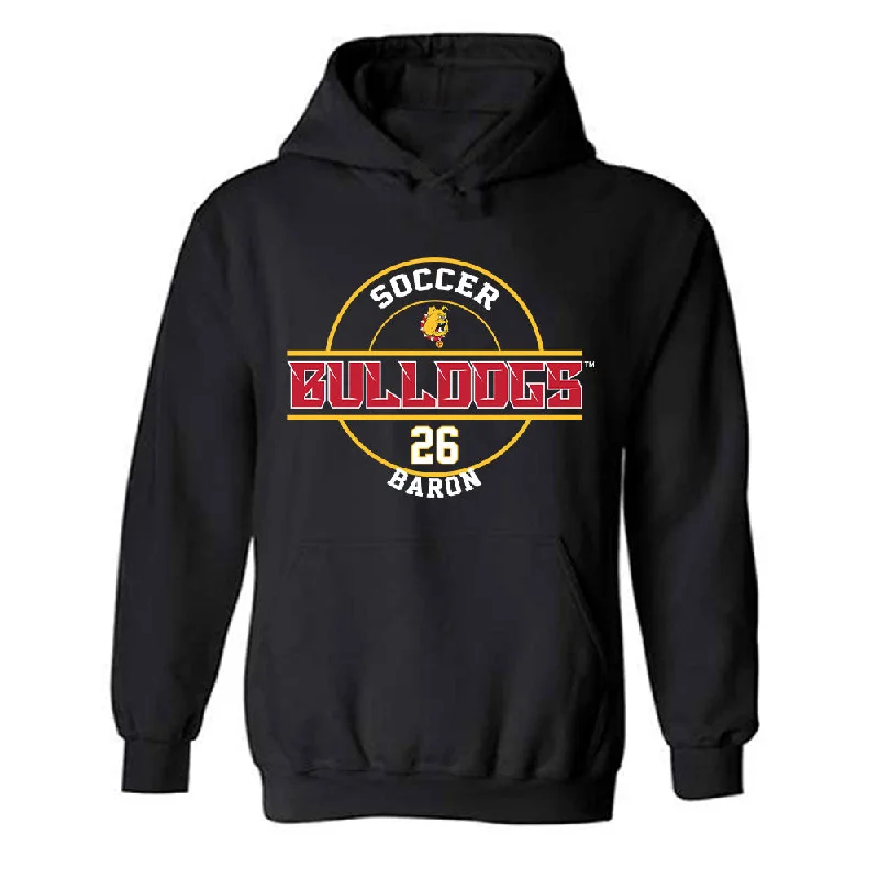 Ferris State - NCAA Women's Soccer : Isabella Baron - Classic Fashion Shersey Hooded Sweatshirt Hoodie with Pastel Soft Subtle