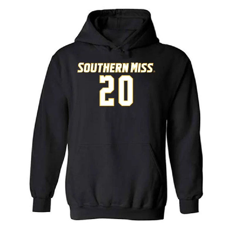 Southern Miss - NCAA Women's Soccer : Tay Collum - Replica Shersey Hooded Sweatshirt Hoodie Crop Top Short Trendy