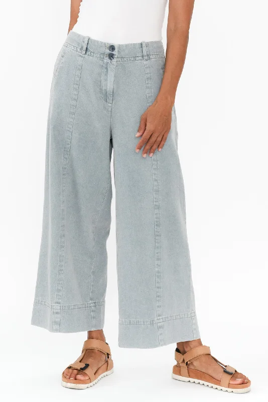 Miley Blue Denim Pants Chic Slim Fit Pants