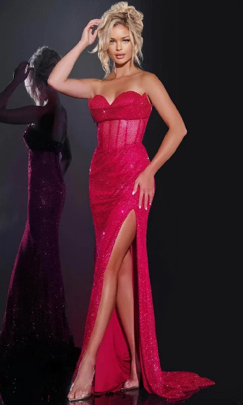 Jovani 36684 - Draped Bodice Prom Dress Tunics Denim casual