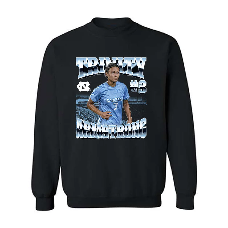 UNC - NCAA Women's Soccer : Trinity Armstrong - Player Collage Crewneck Sweatshirt Hoodie with Cropped Fit Short Trendy