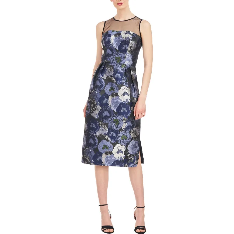 Womens Floral Print Mini Cocktail And Party Dress empire Waist empire