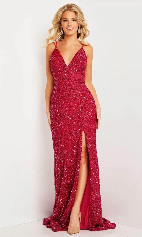 Jovani 36437 - V Neck Mermaid Prom Dress Tunics Versatile functional