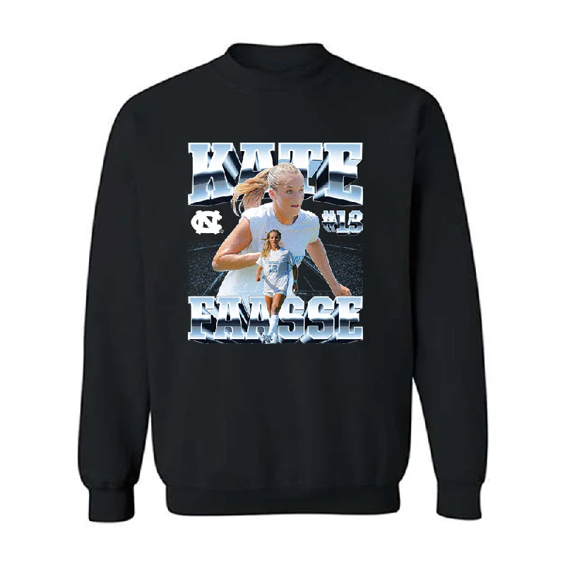 UNC - NCAA Women's Soccer : Kate Faasse - Player Collage Crewneck Sweatshirt Hoodie with Oversized Fit Loose Comfortable