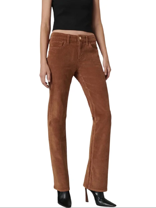 The Provocateur Petite Cord Pants In Cam Brown Formal Slim Pants