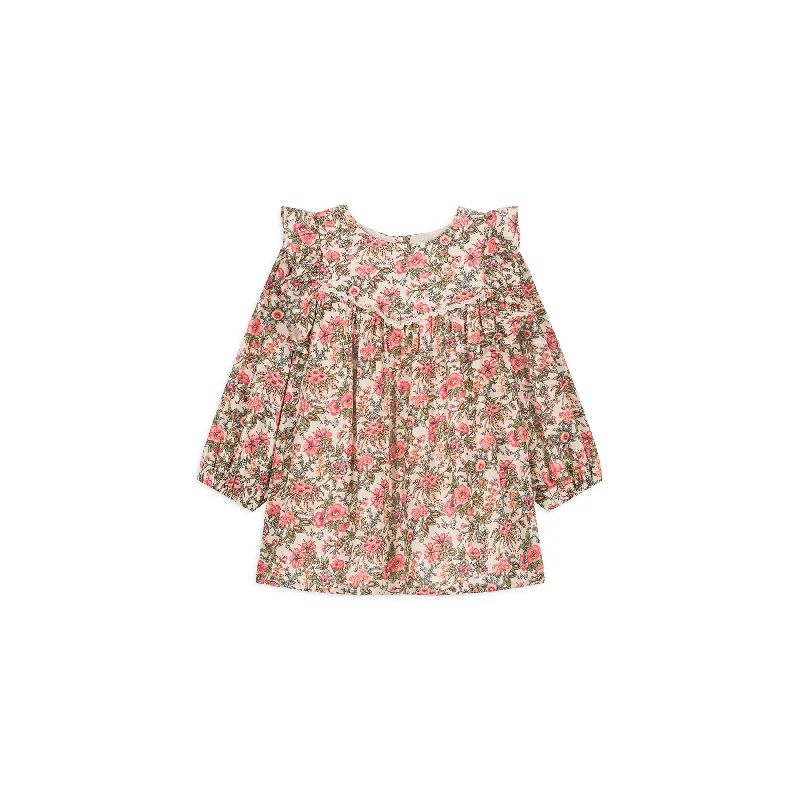 Louise Misha Dress Lara - Double Gauze - Ivory Ench Fields