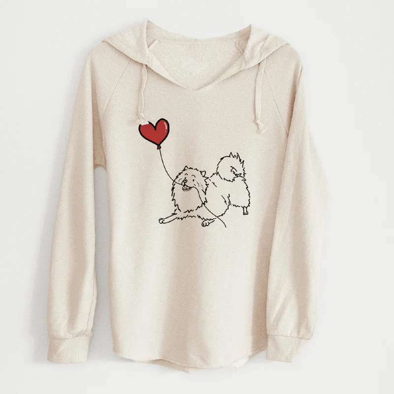 Keeshond Heart String - Cali Wave Hooded Sweatshirt Hoodie with Full-Zip Functional Layering Keeshond Heart String - Cali Wave Hooded Sweatshirt Hoodie with Full-Zip Functional Layering