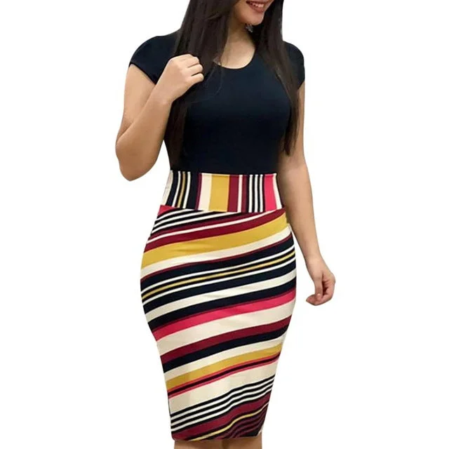 Striped O-neck