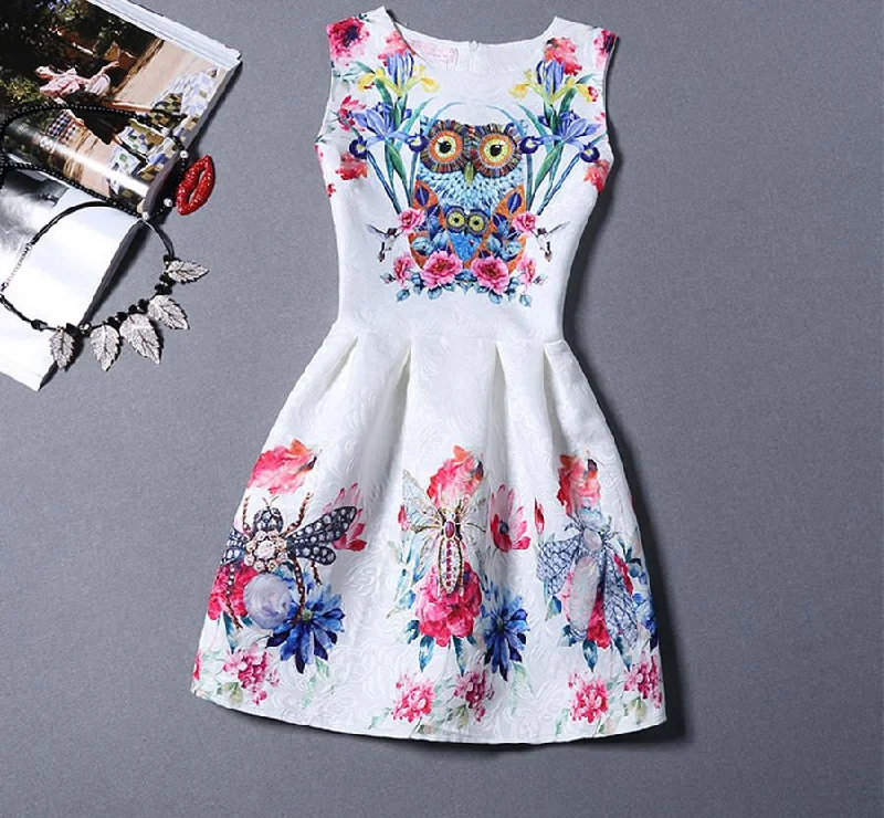 Women Dress O-Neck Sleeveless Short Dress Elegant Summer Dress Party Dresses Tunics Luxurious high-end Women Dress O-Neck Sleeveless Short Dress Elegant Summer Dress Party Dresses Tunics Luxurious high-end