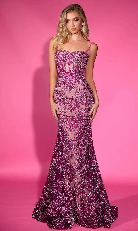 Portia and Scarlett PS25251 - Lace Mermaid Prom Dress Tunics Sale discount