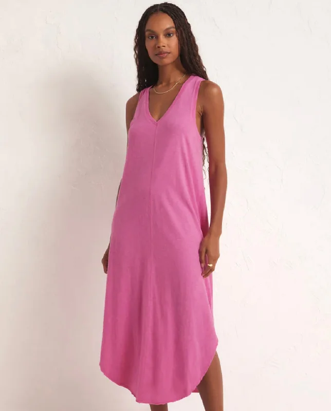 Reverie Slub Dress in Pink Tunics Evening elegant